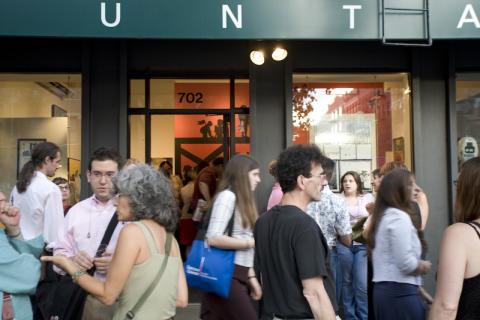 Crowd Outside the Fountain Gallery