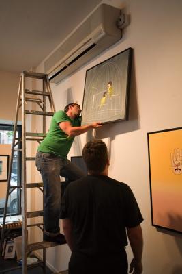 Hanging Pictures at Fountain Gallery