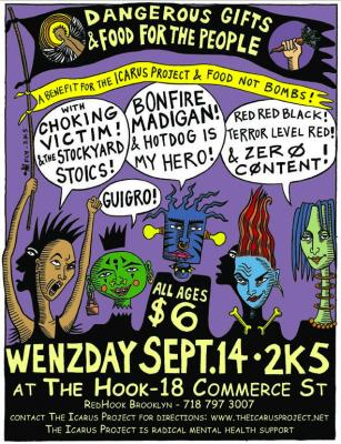 Sep. 14th Punk Benefit Flyer